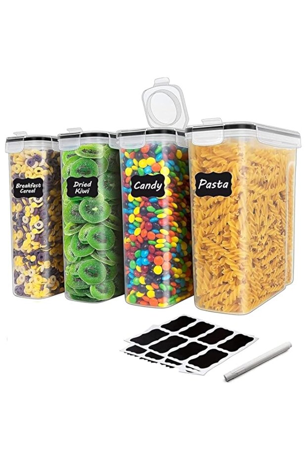 MahMir® BPA-Free Plastic Airtight Stackable Cereal and Dry Food Storage Organizer Containers with L