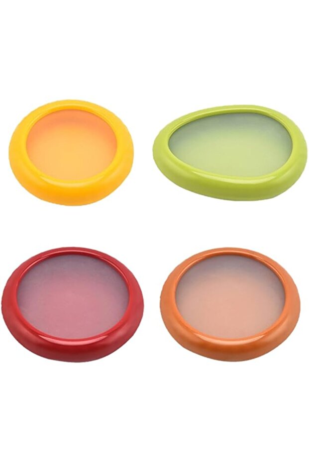 4 pcs Reusable Avocado Stretch Storage Containers,Snips Lemon Keeper Avocado Onion Storage Container
