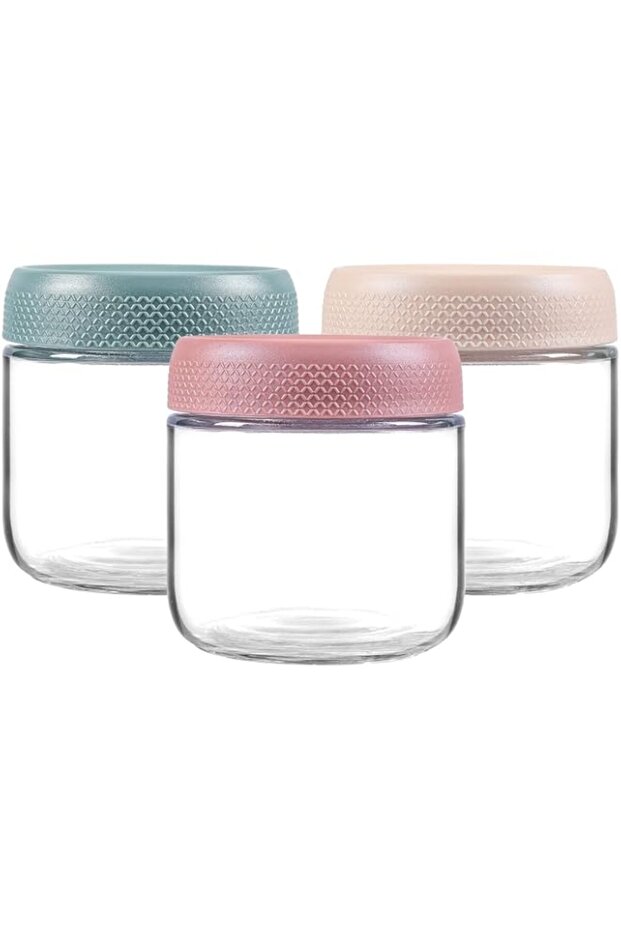 TERRIFI 10oz Glass Jars with Airtight Lids, 3-Pack Wide Mouth Mason Jars for Overnight Oats, Salad,