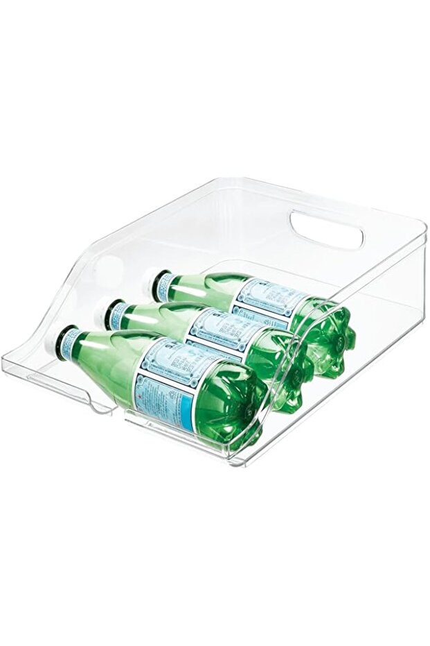 Idesign Crisp Stackable Refrigerator And Pantry Beverage And Bottle Bin, Clear, Id71580Es