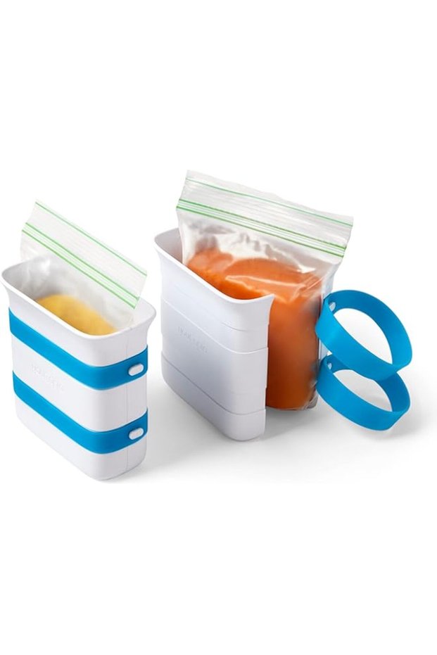 YouCopia FreezeUp Freezer Food Block Maker, 2 Cup, 2-Pack, Meal Prep Bag Container to Freeze Leftove