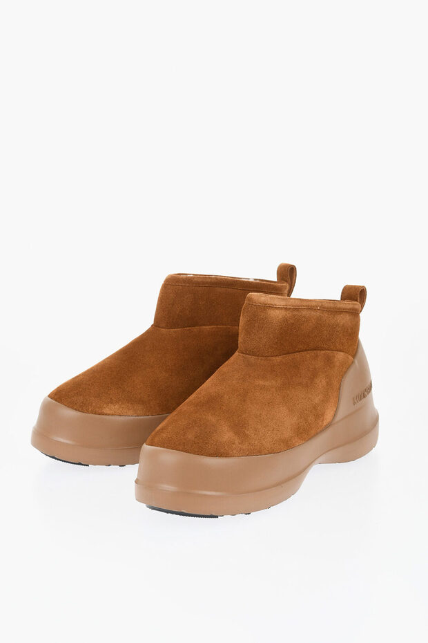 Suede Luna Booties With -Shearling Lining - 1
