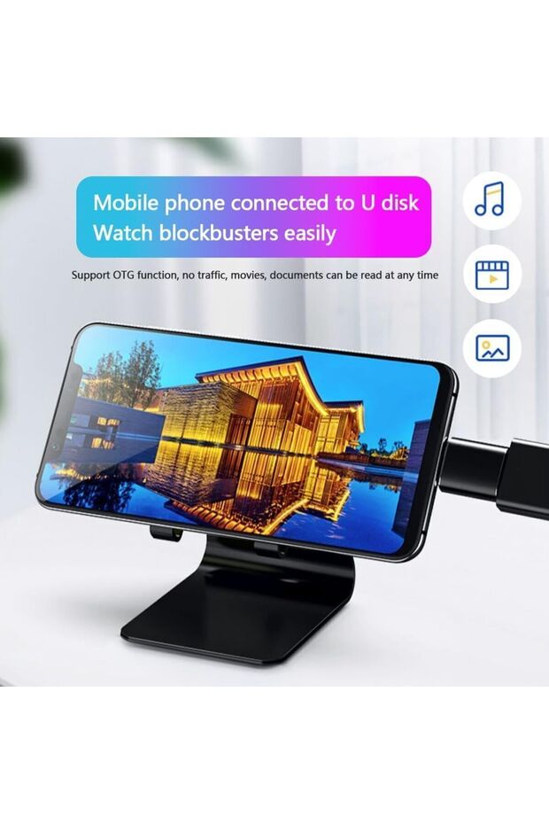 15 Ve 16 Seri Iphone Type C Usb 3.1 Otg tum type c grişli Telefonlara Flash Bellek Takma Aparatı - 4