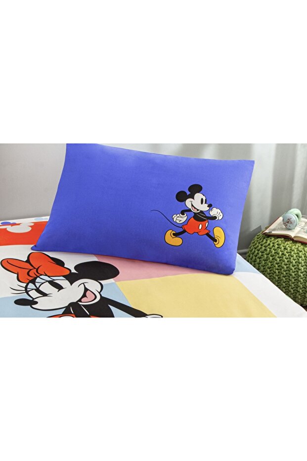 Out Licensed Disney Minnie & Mickey Single Cotton Fitted Sheet Set 2 Pieces