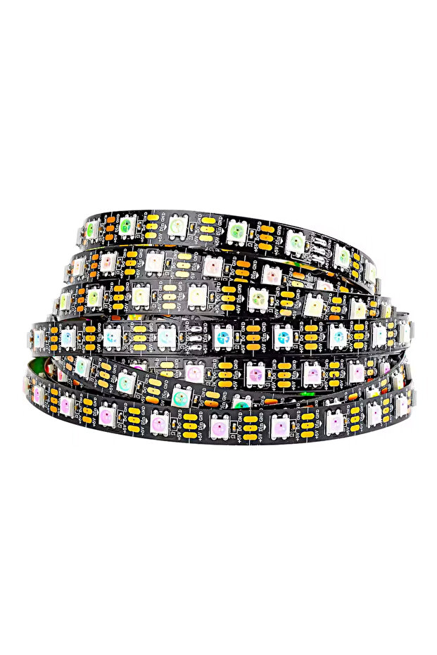 WS2812B Led Strip RGB Individually Addressable LED Strip DC 5V Black PCB (5 Meter Roll)