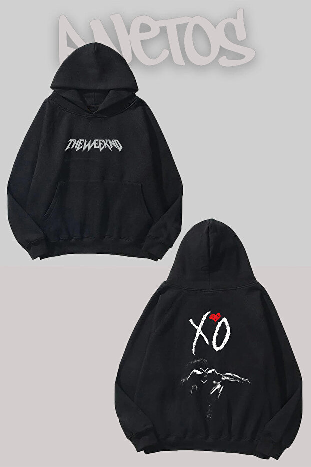 The Weeknd 21 Design Black Front and Back Printed Sweatshirt