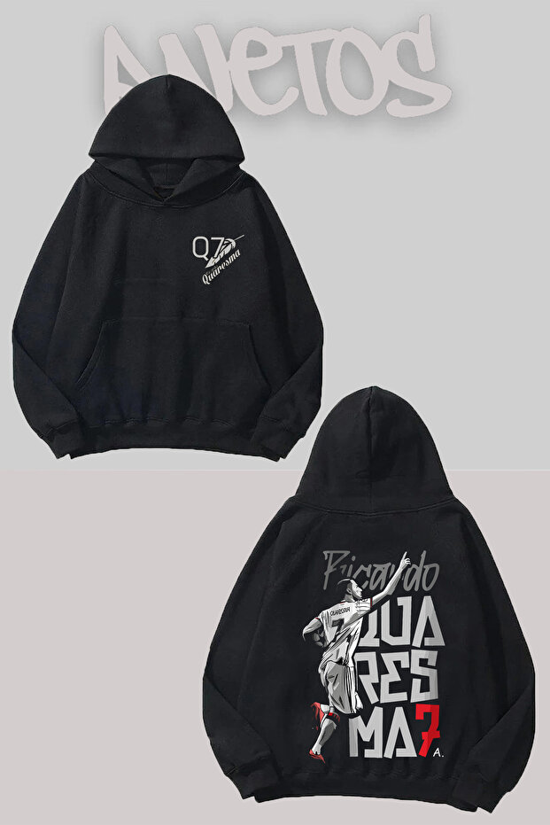 Ricardo Quaresma Design Black Front and Back Printed Sweatshirt