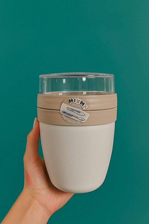 Wheat Yogurt Container with Spoon