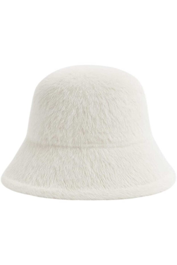 Women Soft Plush Adjustable Drawstring Bucket Hat - 4