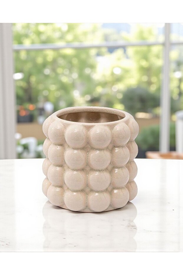 Bubble Seramik Vazo 10 cm - 4