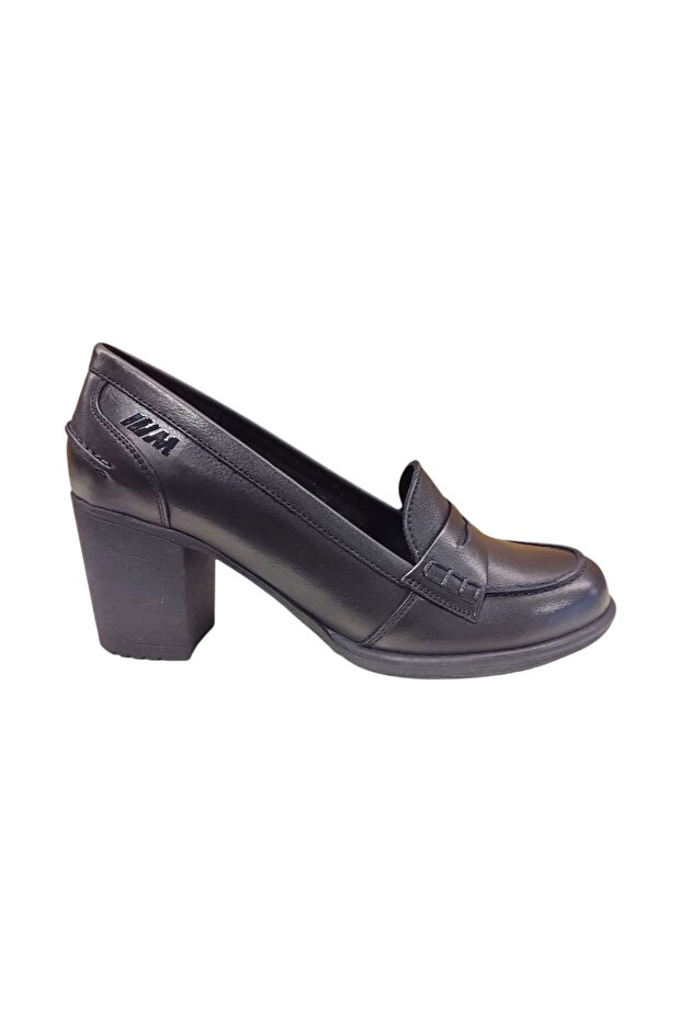 24072 Black Leather Oxford Shoes