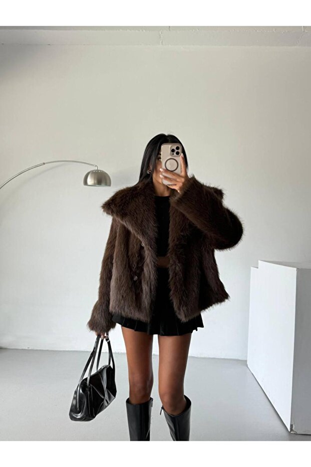 Shawl Collar Oversize Lined Premium Fur Coat