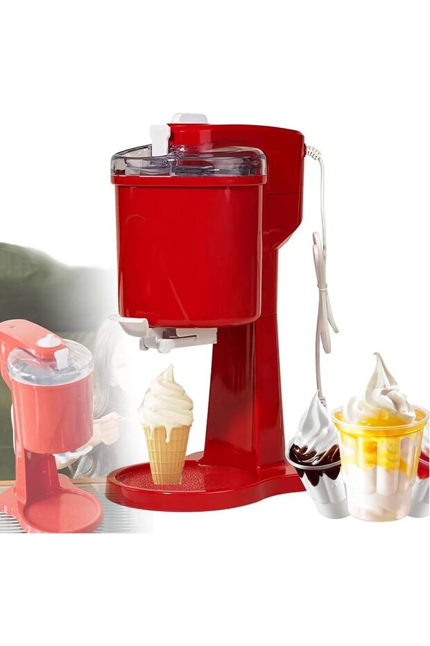 Mini Automatic Fruit Soft Serve Ice Cream Machine DIY Healthy Frozen Dessert Maker for Kitchen