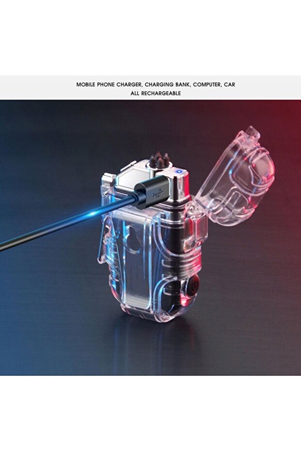 USB Şarjlı Çakmak-Fener Kamp - 5