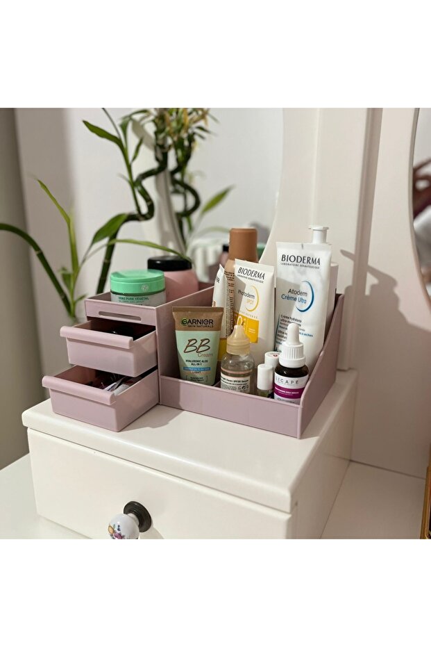 Diamond Drawer Desktop Organizer Organizer Cosmetic Perfume Lipstick Jewelry Organizer-Pink