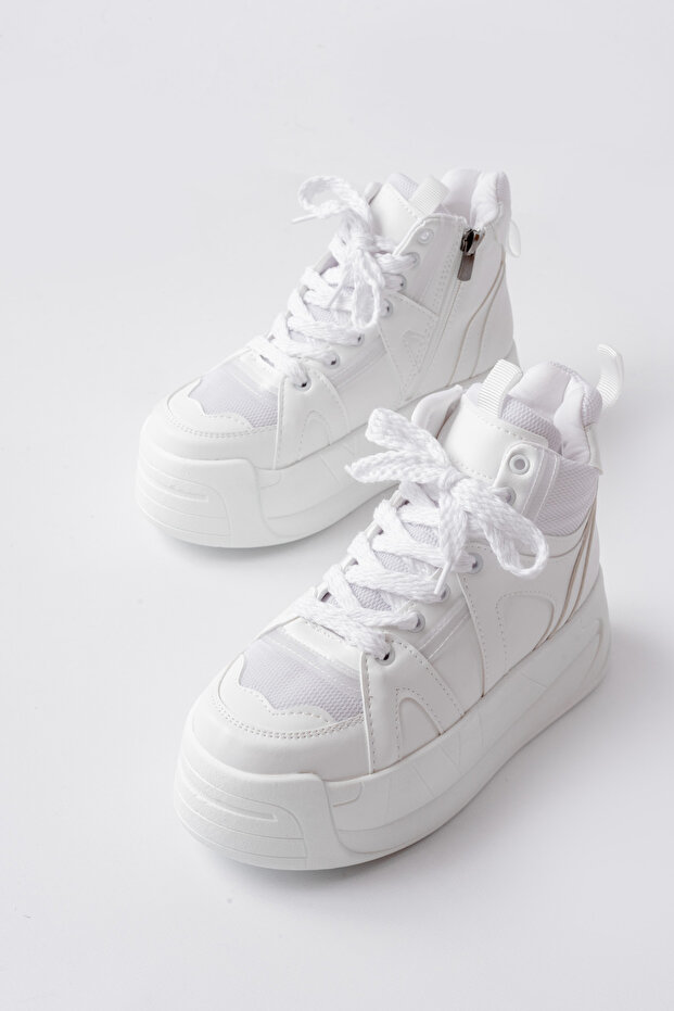 High Dora Kadın Sneaker Bot Beyaz - 1