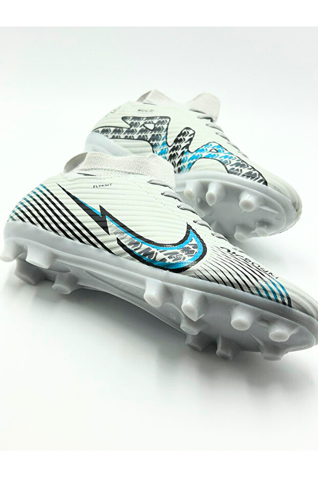 Мъжки сребърни нови цветни футболни/тревни обувки с връзки, гъвкави, за деца, младежи и възрастни (31-44) - 4