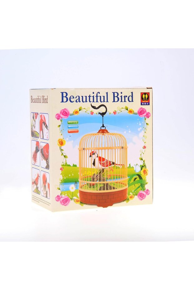 Singing & Chirping Bird in Cage, Realistic Sounds & Movements, Sound Activated