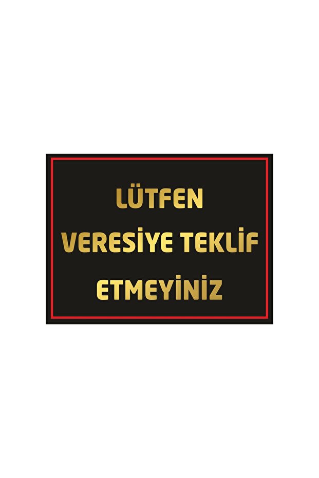 Please Do Not Offer Tax-Free Goods Warning Sign Black Gold Color