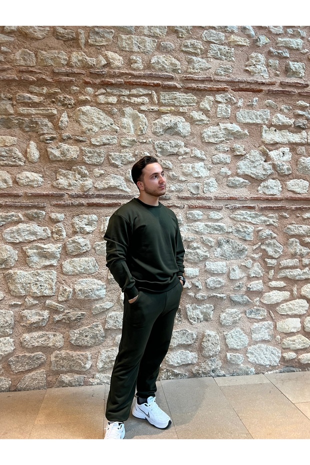 bisiklet yaka sweatshirt basic unisex - 3