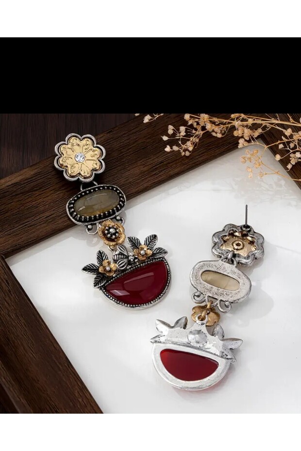 أقراط بنمط الزهور - 4