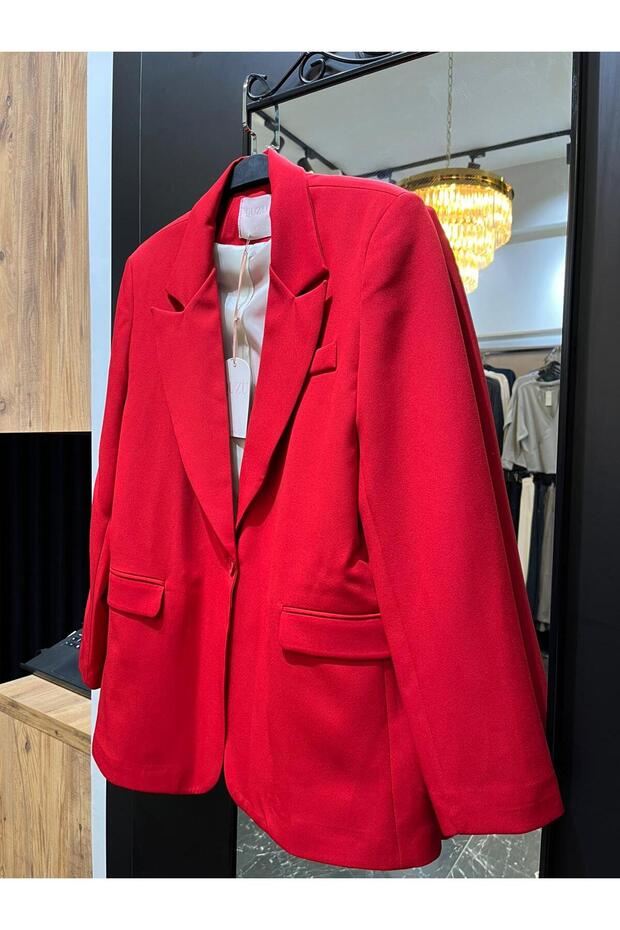 blazer ceket kırmızı - 5