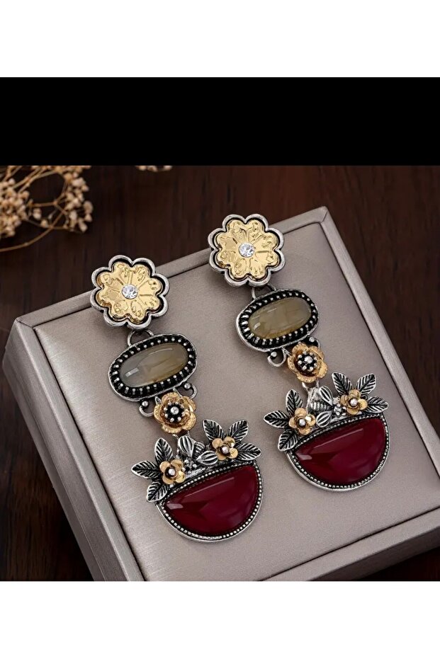 أقراط بنمط الزهور - 3