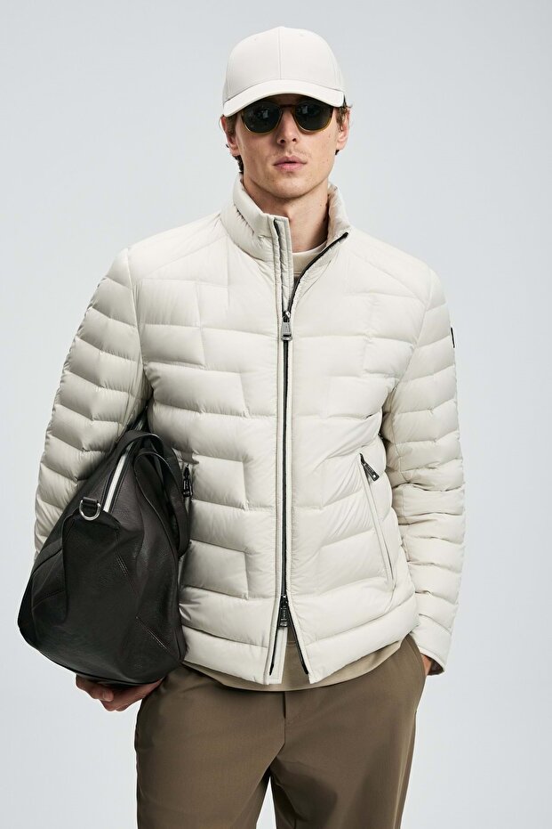 Lufian 112120245 Lukas Goose down Men's Coat Ecru