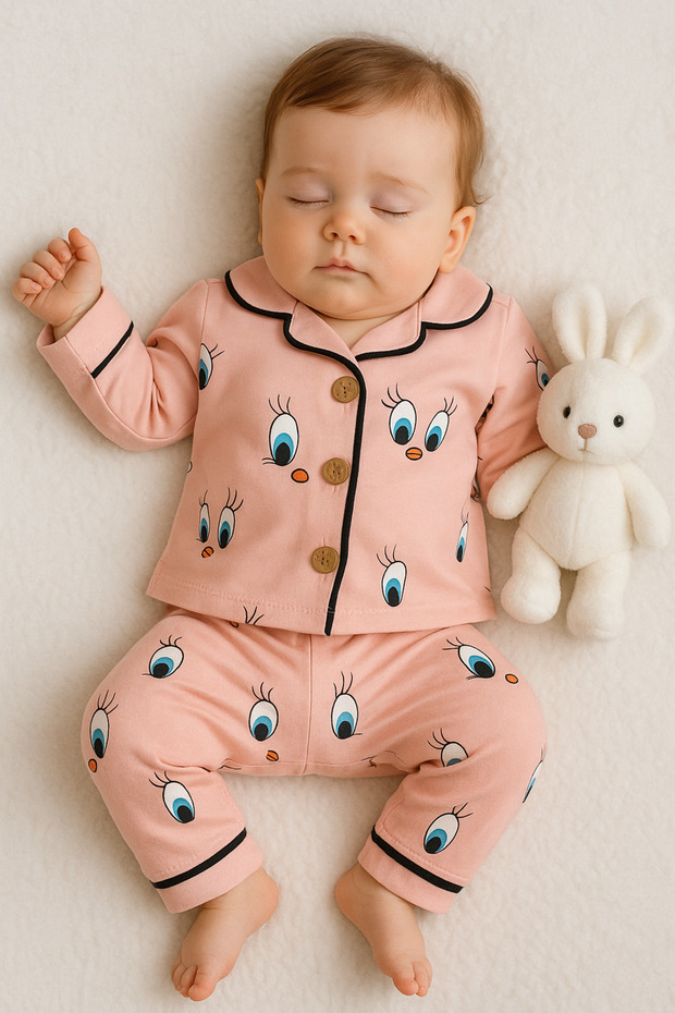 Girls Boys Unisex Luxury Top-Bottom 2 Piece Patterns Vibrant Cotton Pajama Set