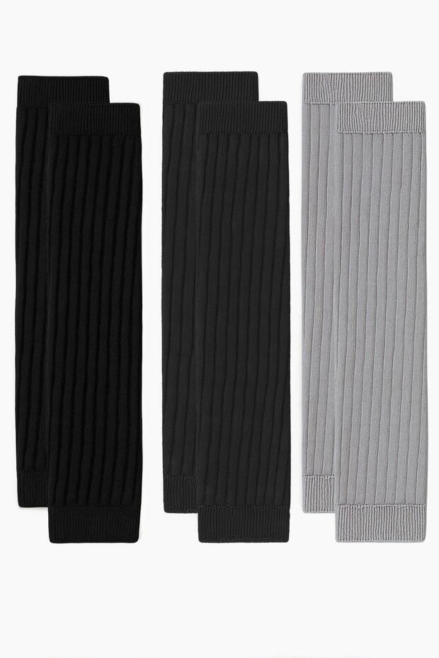 3 Çift Basic Kalın Pamuk Karışımlı Tozluk - 1