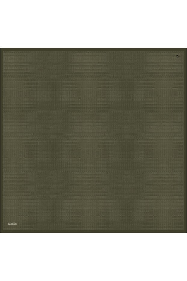 Tivil Pure Silk Scarf 9415 - 03 Khaki Green Mixed Pattern