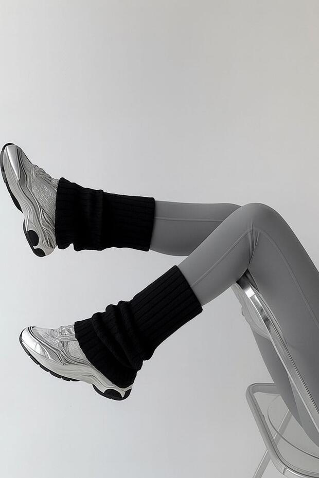 3 Çift Basic Kalın Pamuk Karışımlı Tozluk - 5