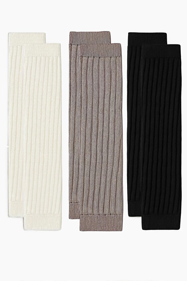 3 Çift Basic Kalın Pamuk Karışımlı Tozluk - 1