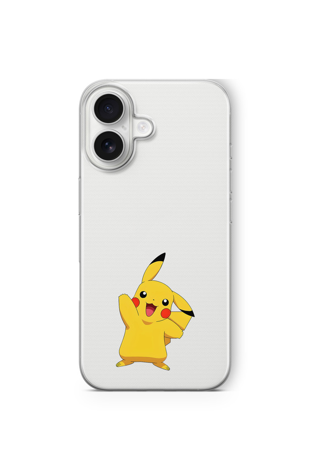 iPhone 17 Compatible Pikachu Design Printed Transparent Case