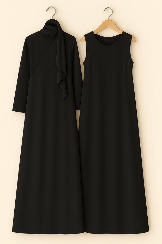 Namaz Dress and Inner Dress Set, 3-Piece Mevlüt Dress Set, Hijab Dress Set, with Shawl Gift