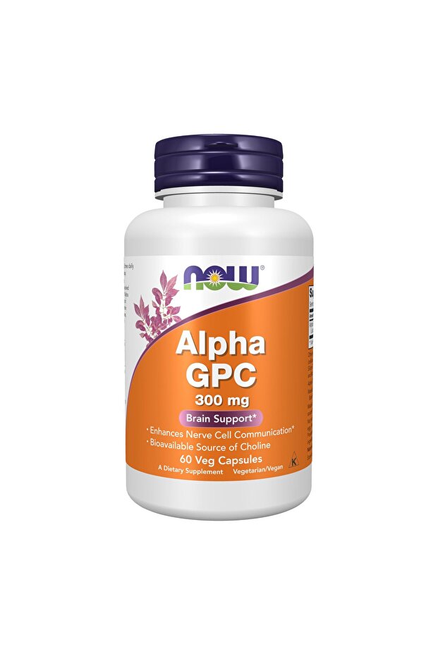 NOW Supplements, Alpha GPC 300 mg with Bioavailable Source of Choline, 60 Veg Capsules