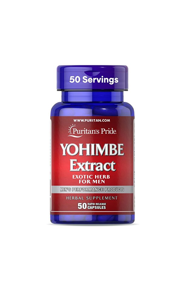 Yohimbe 250mg for Men, 50 Rapid Release Capsules