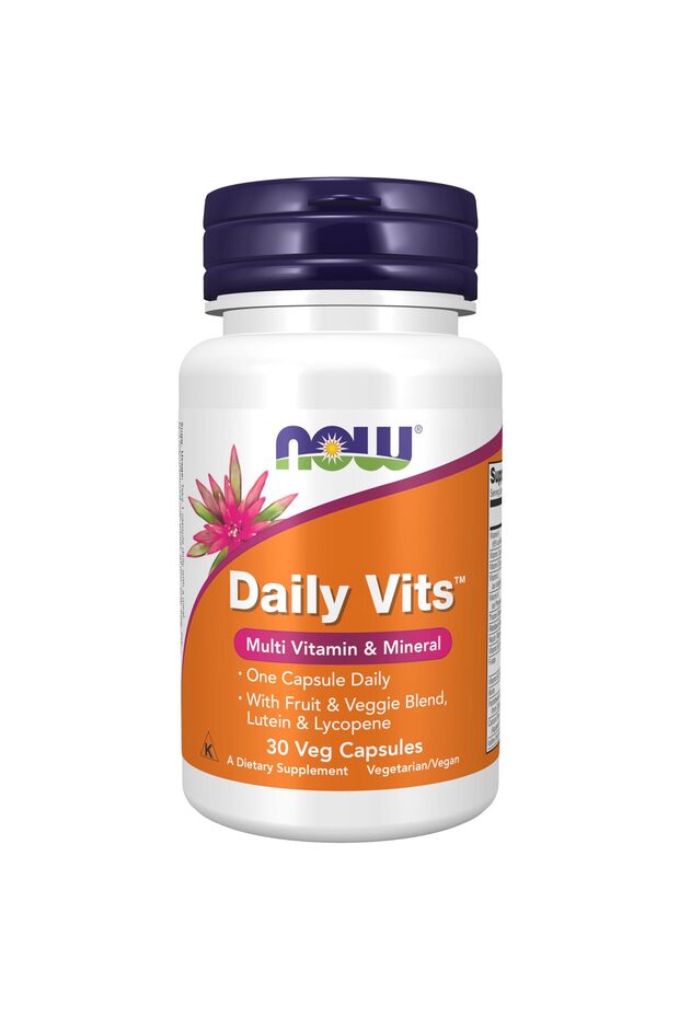 Supplements, Daily Vits™with Fruit & Veggie Blend, Lutein and Lycopene, 30 Veg Capsules