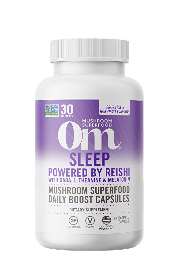 Mushroom Sleep Capsules with Reishi, GABA, L-Theanine, Melatonin, 90 Count