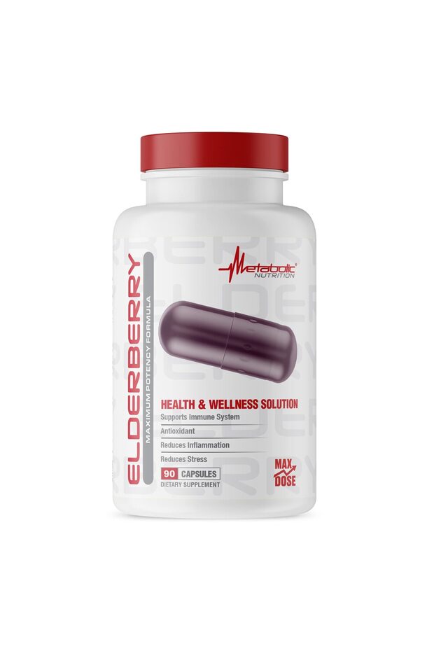 Elderberry with Vitamin C & Zinc, 1200mg, 90 Vegan Capsules for Immune Support & Antioxidant
