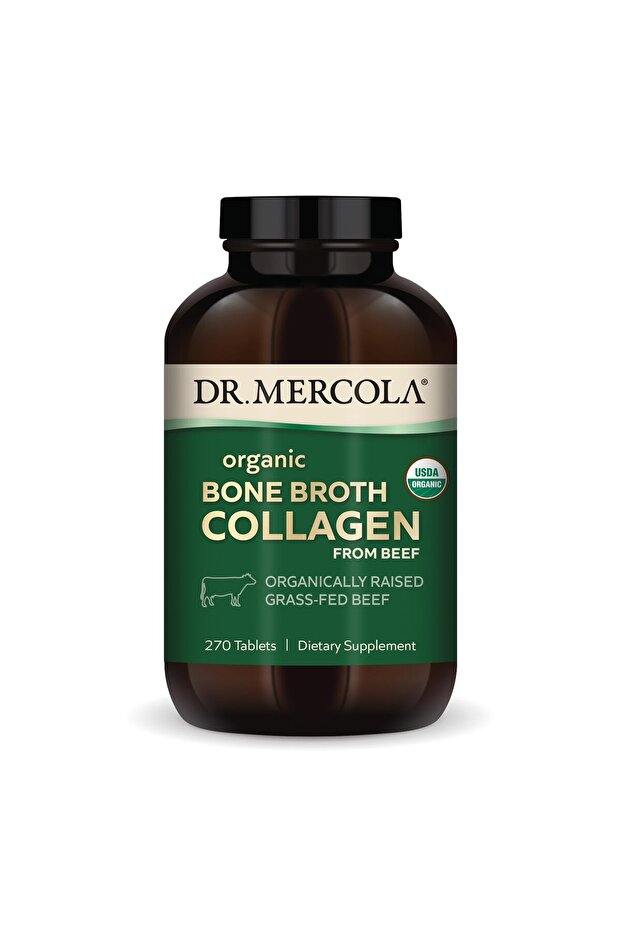 Organic Bone Broth Collagen, 90 Servings, Grass-Fed Beef, Supports Bone & Joint, USDA Organic