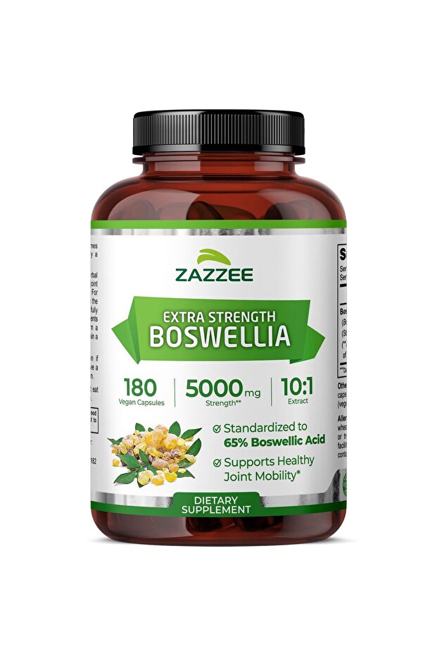 Extra Strength Boswellia Serrata 10:1 Extract, 5000 mg, 65% Boswellic Acid, 180 Vegan Capsules