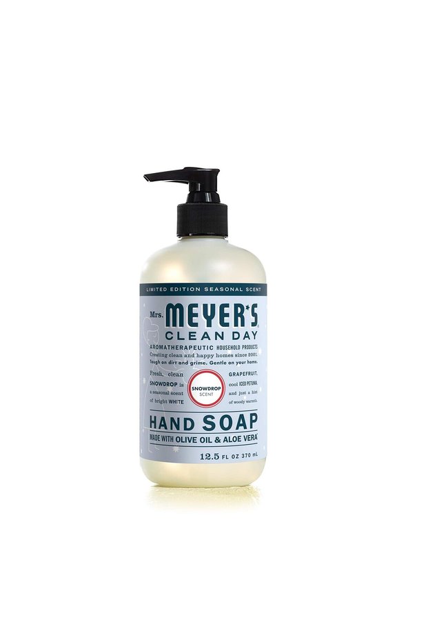 MRS. MEYER'S Hand Soap, Essential Oils, Biodegradable, Snowdrop, 12.5 oz