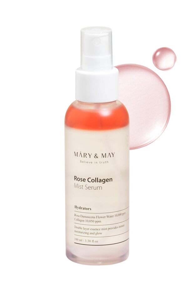 Rose Collagen Mist Serum with Damask Rose Water & Plant Oils, 3.38 fl.oz.