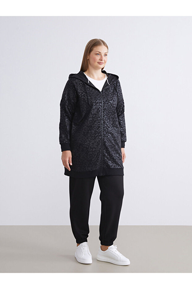 LCW Modest YENİ SEZON Kapüşonlu Desenli Kadın Hırka - 6
