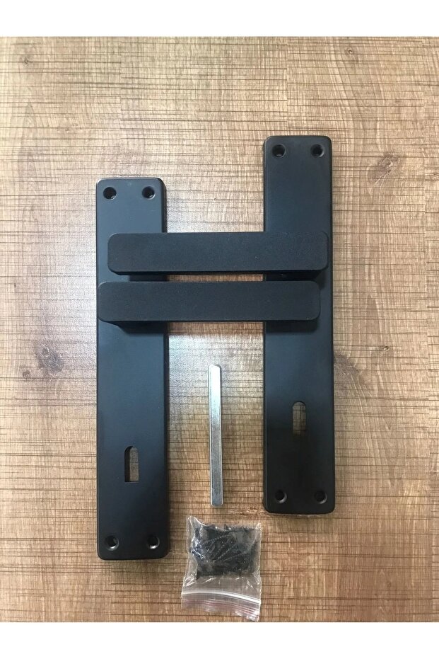 Door Handle Mirrored Black Square Room (Set Handle Not Plastic)
