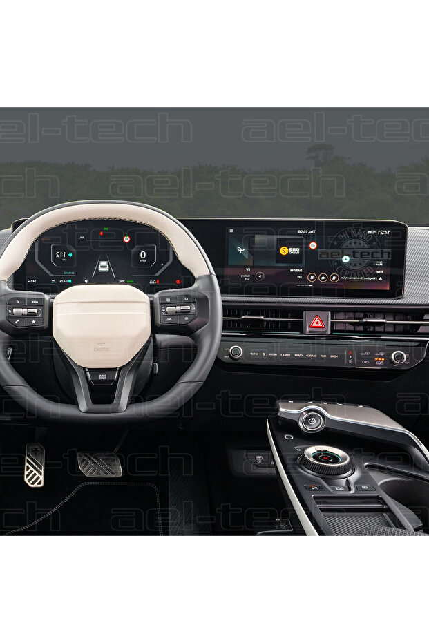 Kia Ev6 Compatible Digital Instrument, Navigation and Air Conditioning 9H Nano Screen Protector Set of 2 2024-2025 - 2
