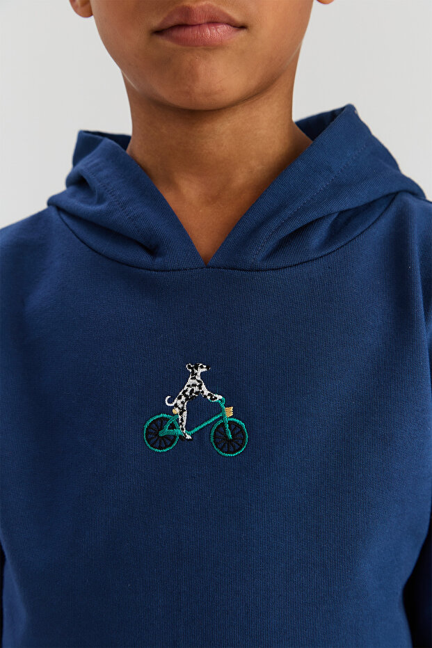 Boy Navy Blue Sweatshirt - 3