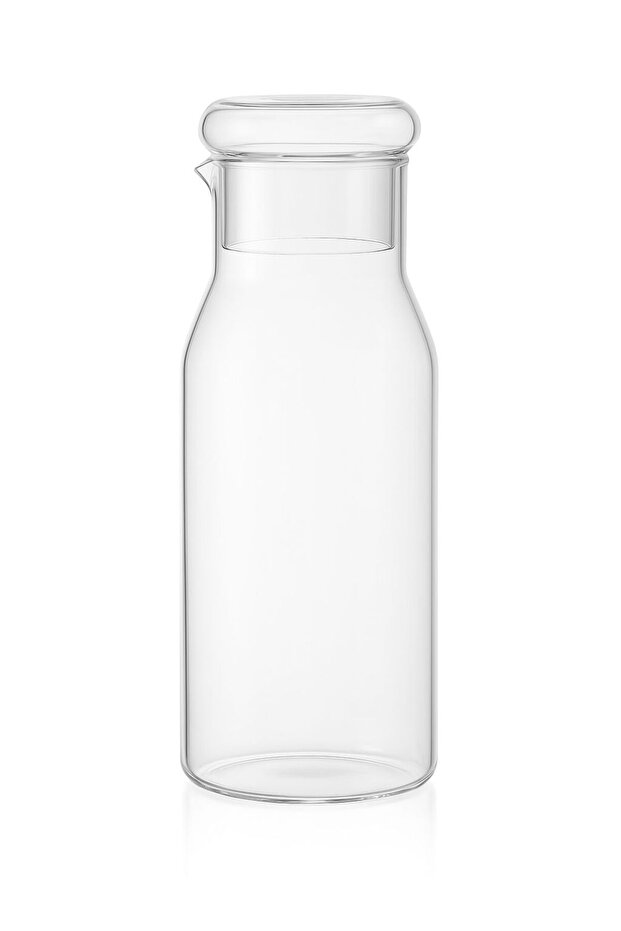 Borosilikat Cam Sürahi/Karaf 950ml Bardaklı Başucu Sürahisi - 2