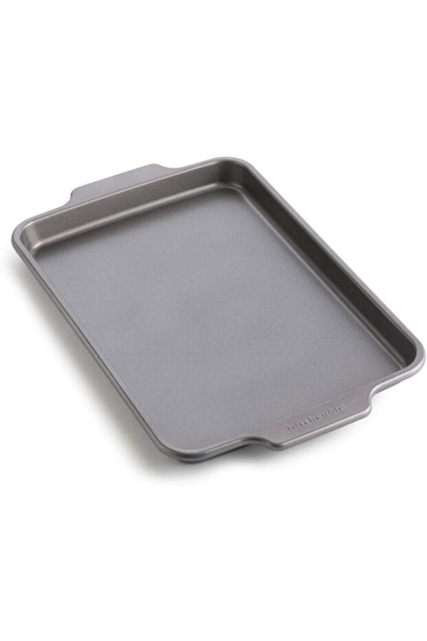 صينية خبز غير لاصقة من الفولاذ المغطى بالألمنيوم مقاس 33 × 22.5 سم - 2
